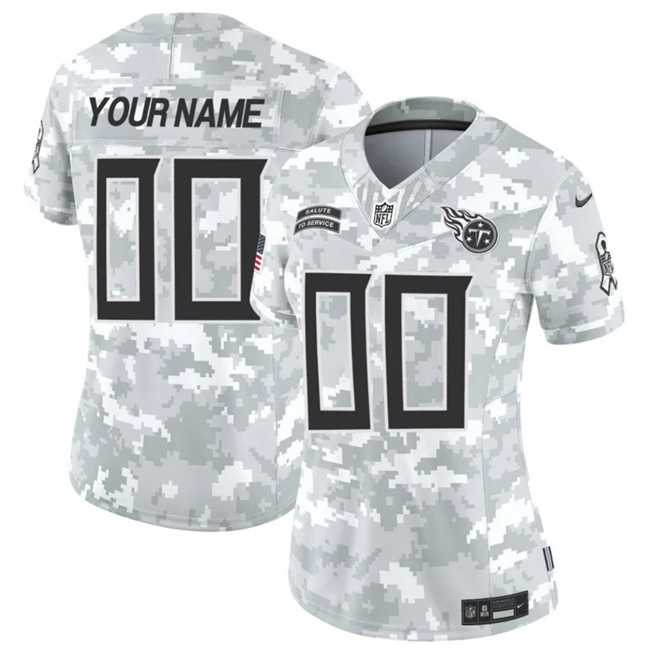 Womens Tennessee Titans Active Player Custom 2024 F.U.S.E Arctic Camo Salute To Service Limited Stitched Football Jersey(Run Small)